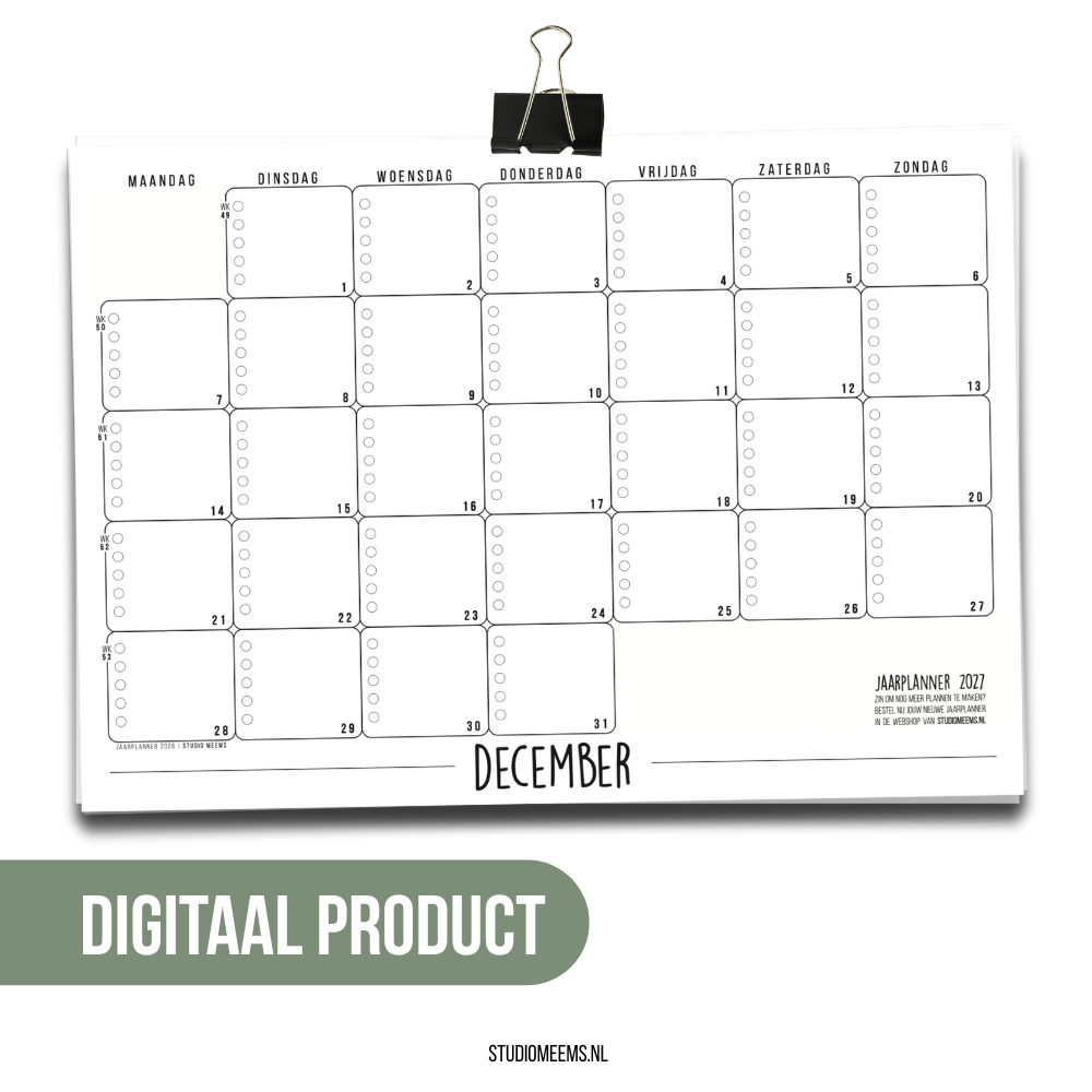Printable | Jaarplanner 2026 - Afbeelding 3